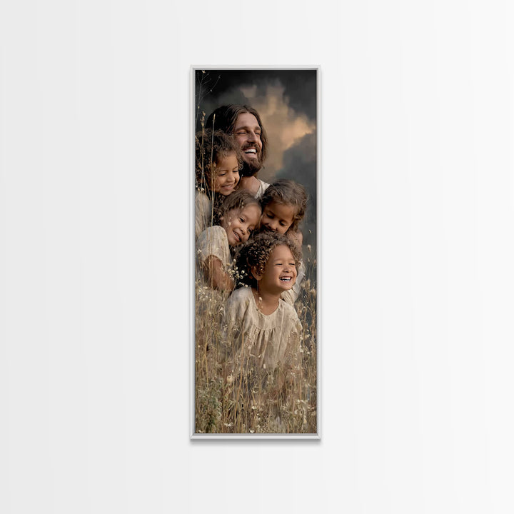 Circle Of Hope | Framed Canvas Print | Narrow Art | Christian Wall Art | Christian Art Canvas | Jesus Painting