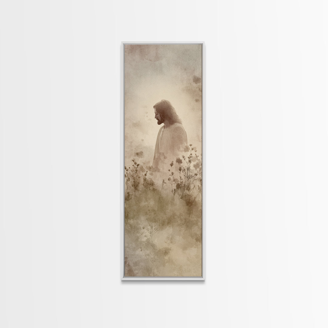 Quiet Redeemer – Framed Canvas Print – Skinny Art – Christian Art Canvas – Jesus Painting – Christian Wall Art – Christian Gift