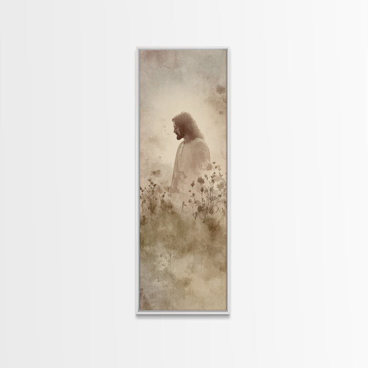 Quiet Redeemer – Framed Canvas Print – Skinny Art – Christian Art Canvas – Jesus Painting – Christian Wall Art – Christian Gift