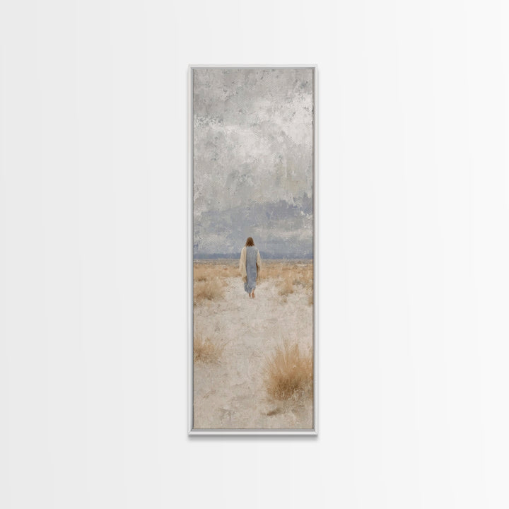 Journey Of Peace | Framed Canvas Print | Skinny Art | Christian Art Canvas | Jesus Painting | Christian Wall Art | Christian Gift Ideas