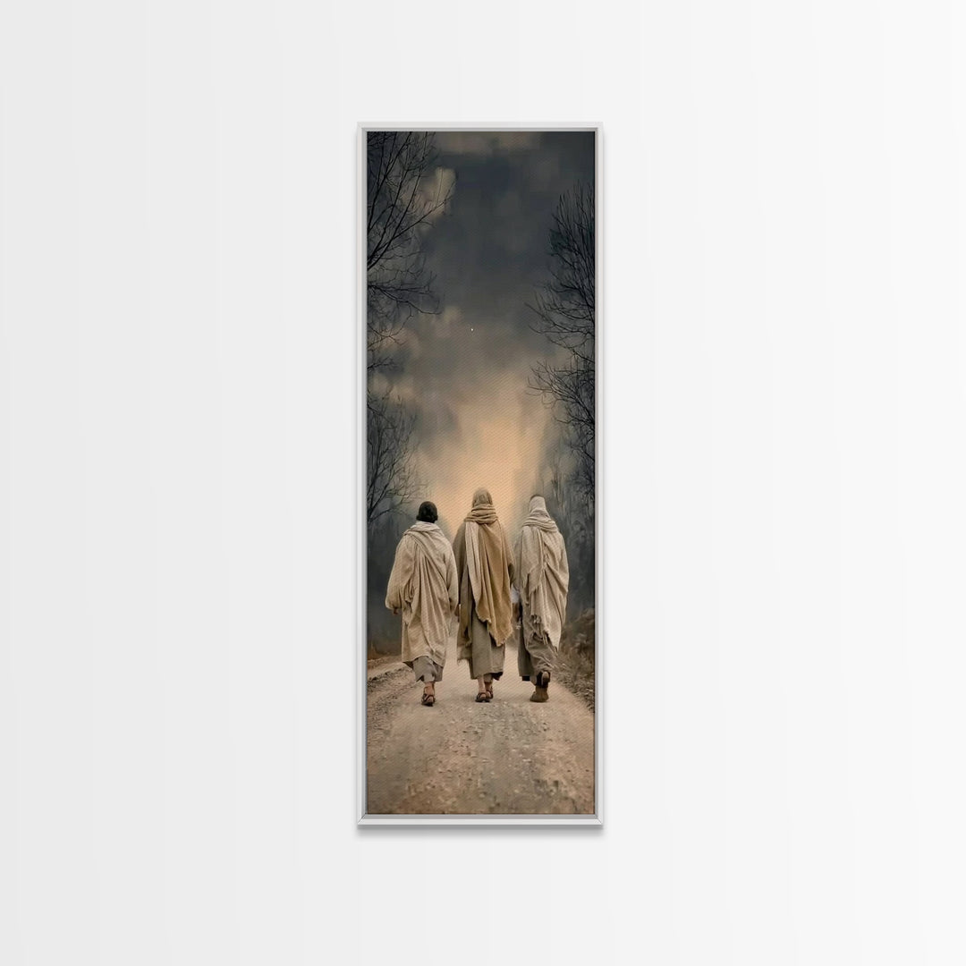 Pilgrims Of Grace – Framed Canvas Print – Tall Skinny Art Print – Christian Wall Art – Christian Art Canvas – Jesus Painting – Christian De
