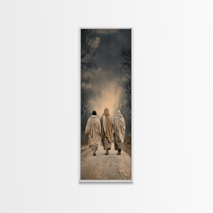 Pilgrims Of Grace – Framed Canvas Print – Tall Skinny Art Print – Christian Wall Art – Christian Art Canvas – Jesus Painting – Christian De