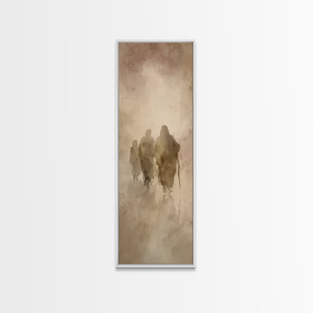 Footsteps Of Mercy – Framed Canvas Print – Skinny Art – Christian Art Canvas – Christian Wall Art – Jesus Painting – Christian Gift Ideas
