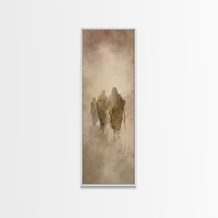 Footsteps Of Mercy – Framed Canvas Print – Skinny Art – Christian Art Canvas – Christian Wall Art – Jesus Painting – Christian Gift Ideas