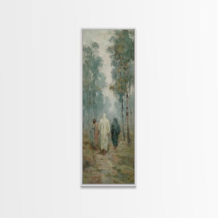 Forest Of Calling | Framed Canvas Print | Tall Narrow Wall Art | Christian Wall Art | Christian Art Canvas | Jesus Painting | Christian Dec