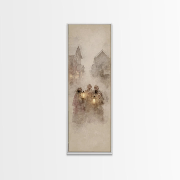 Guiding Winter Light – Framed Canvas Print – Christian Art Canvas – Christmas Wall Art – Modern Christian Art – Narrow Art – Christian Chri