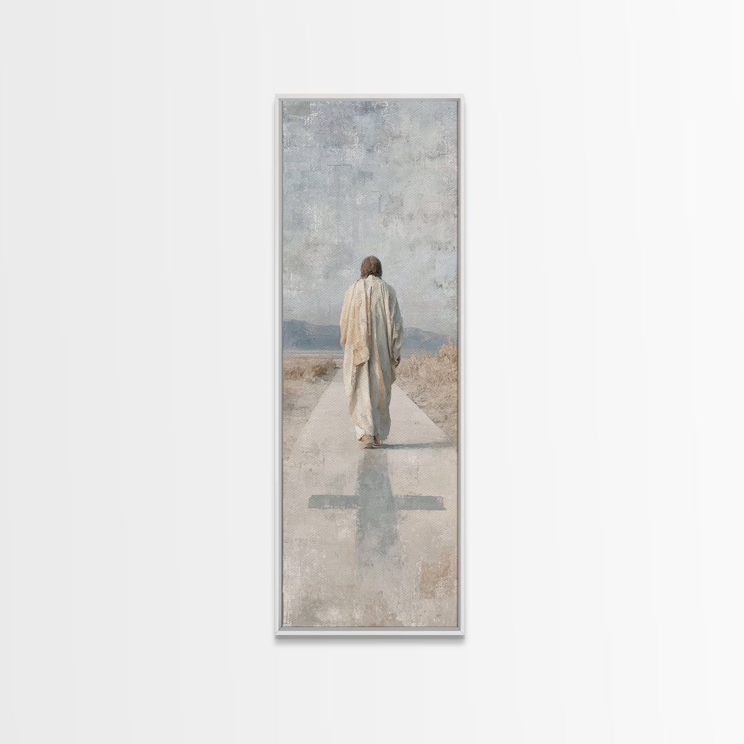 Path Of Messiah – Framed Canvas Print – Jesus Painting – Christian Wall Art – Christian Art Canvas – Skinny Art – Christian Painting