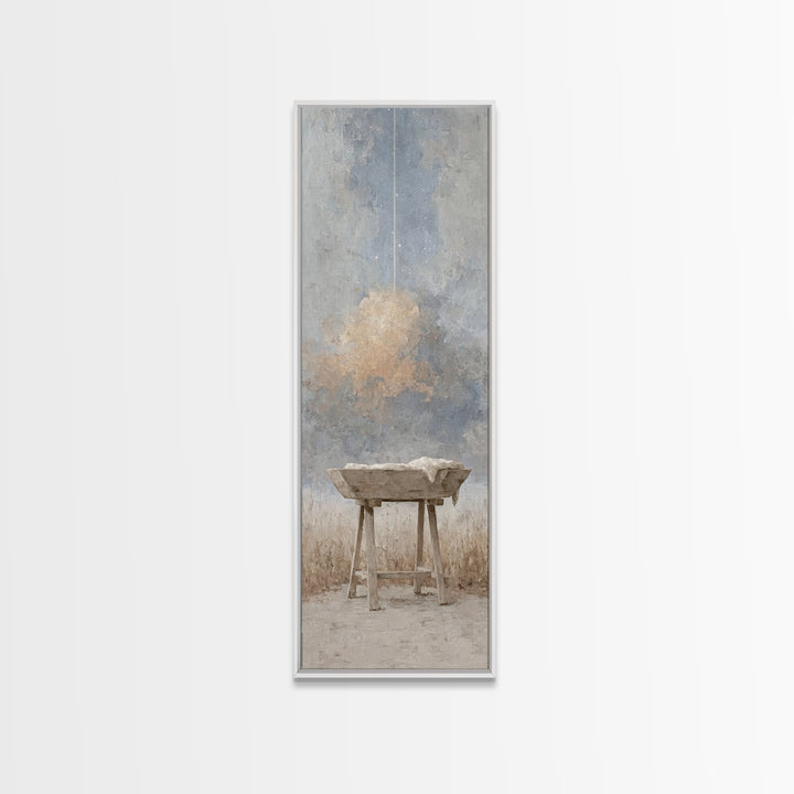 Starborn Hope | Framed Canvas Print | Christian Art Canvas | Narrow Art | Christian Christmas Art | Modern Christian Art | Christmas Wall A