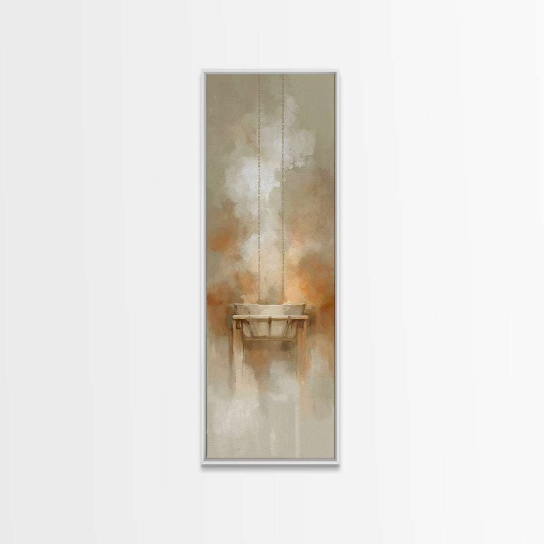 Humble Advent Cradle – Framed Canvas Print – Christian Wall Art – Skinny Art – Christmas Art – Christian Christmas Decor – Modern Christian