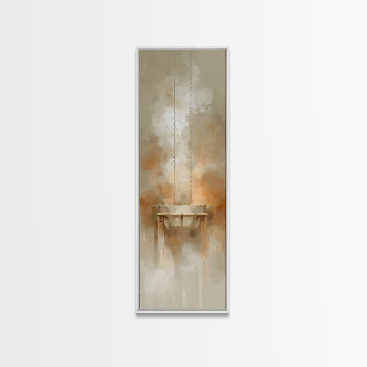 Humble Advent Cradle – Framed Canvas Print – Christian Wall Art – Skinny Art – Christmas Art – Christian Christmas Decor – Modern Christian
