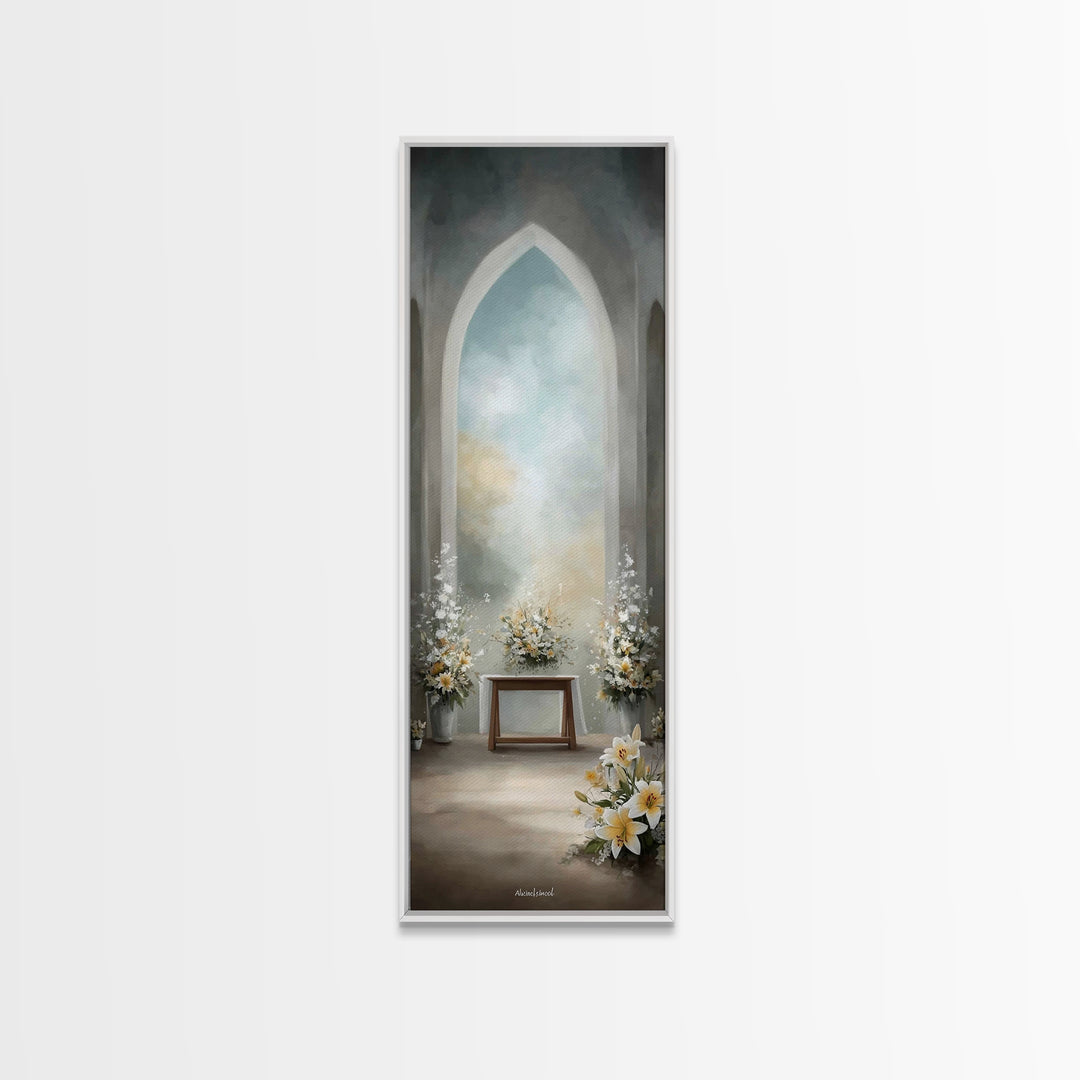 Altar of Grace - Framed Canvas Print - Narrow Art - Christian Art - Christian Wall Art - Christian Art Canvas - Christian Decoration