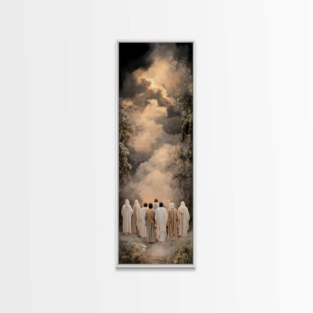 Path Of Disciples – Framed Canvas Print – Narrow Art – Christian Art Work – Christian Wall Art – Christian Gift Ideas – Christian Paintings