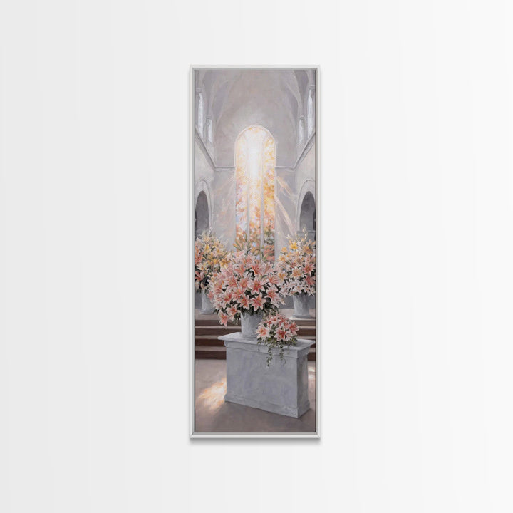 Light Within - Framed Canvas Print - Tall Narrow Wall Art - Christian Art - Christian Christmas Art - Christian Wall Art - Christian Art Ca