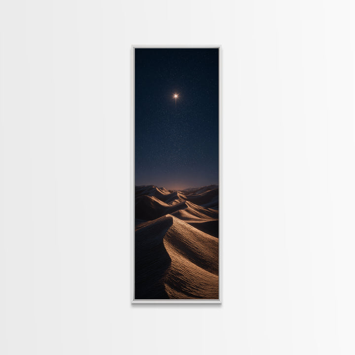 Silent Dawn Star | Framed Canvas Print | Christmas Art | Christian Art Canvas | Christian Wall Art | Tall Narrow Wall Art | Christian Chris