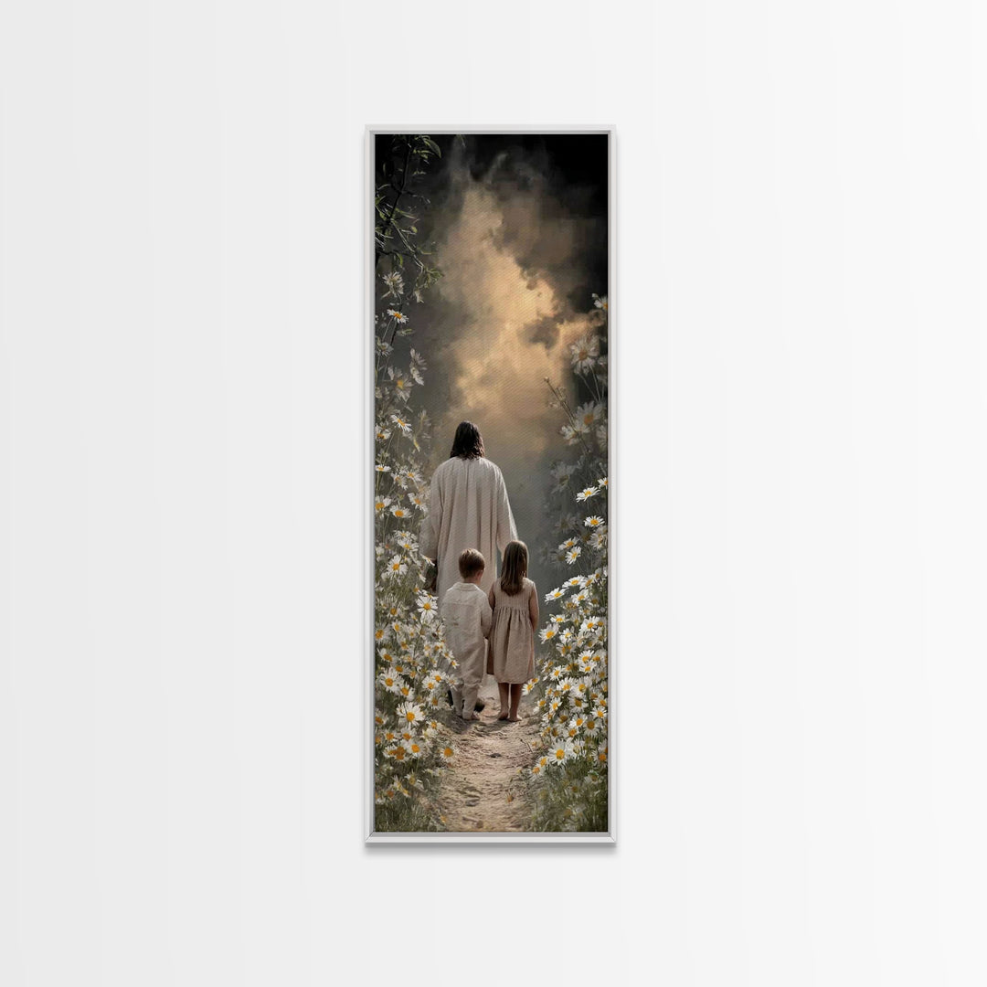 Path Of Mercy – Framed Canvas Print – Skinny Art – Christian Wall Art – Jesus Painting – Christian Art Canvas – Christian Christmas Art