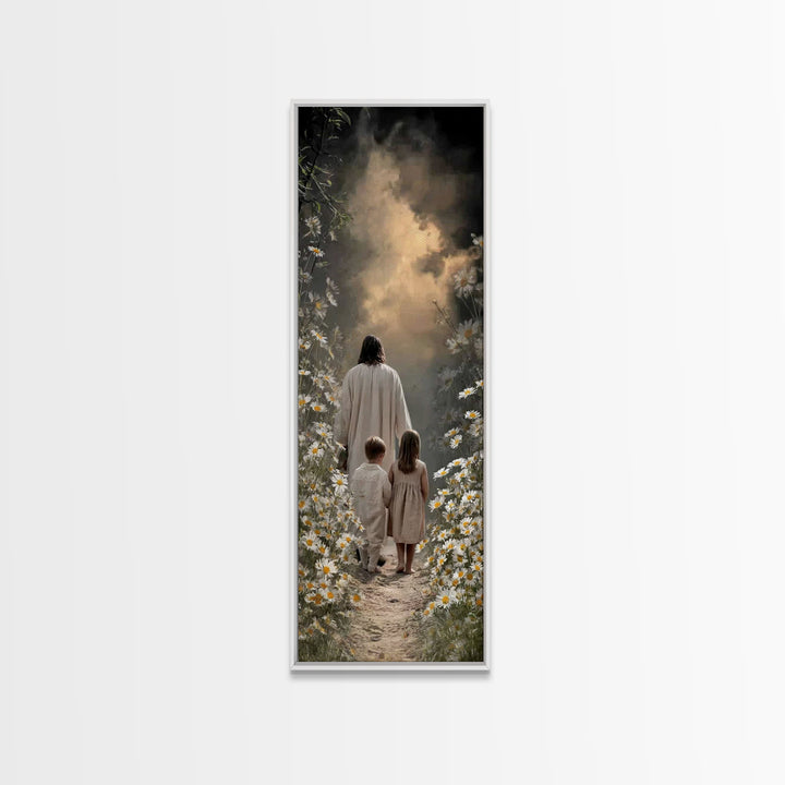 Path Of Mercy – Framed Canvas Print – Skinny Art – Christian Wall Art – Jesus Painting – Christian Art Canvas – Christian Christmas Art