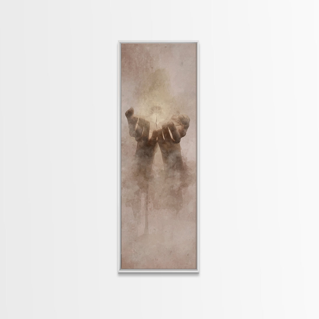 Spirit Of New Life – Framed Canvas Print – Tall Skinny Art Print – Christian Art Canvas – Christian Wall Art – Subtle Christian Art – Jesus