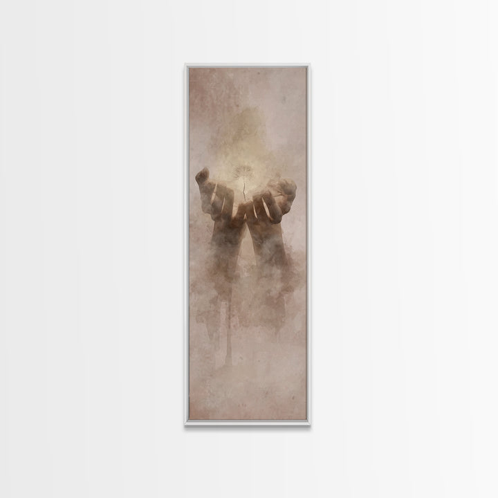 Spirit Of New Life – Framed Canvas Print – Tall Skinny Art Print – Christian Art Canvas – Christian Wall Art – Subtle Christian Art – Jesus