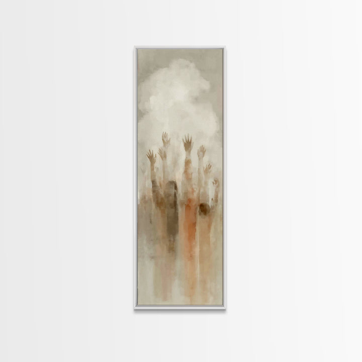 Clouds Of Deliverance – Framed Canvas Print – Narrow Art – Christian Wall Art – Jesus Painting – Christian Art Work – Christmas Art