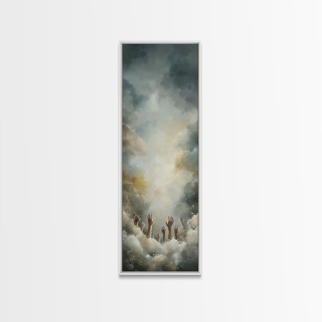 Light Of Redemption – Framed Canvas Print – Tall Skinny Art Print – Christian Art – Christian Painting – Christian Art Canvas – Christmas A
