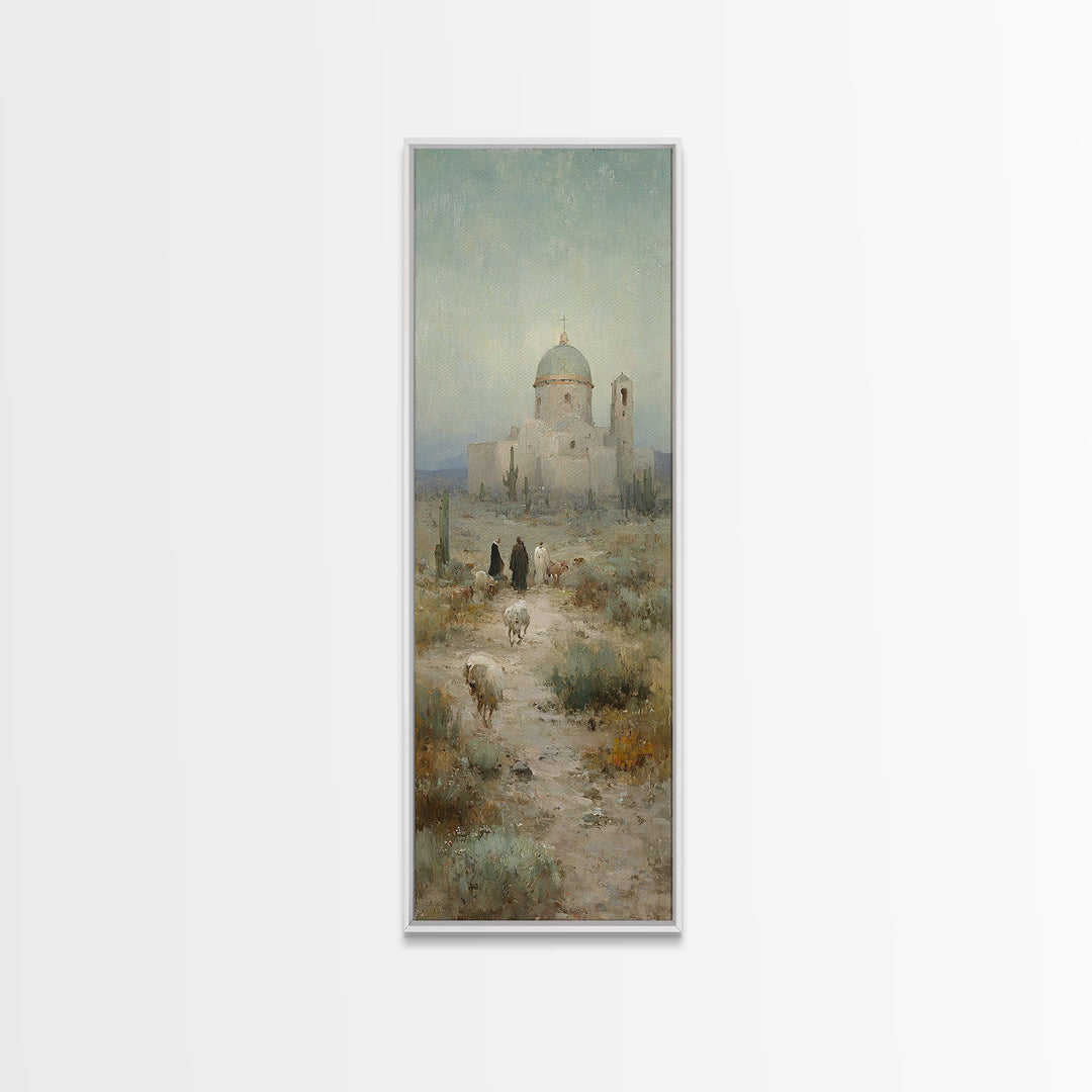 Shepherds’ Journey – Framed Canvas Print – Skinny Art – Christian Art – Christian Wall Art – Christian Art Canvas – Christian Painting