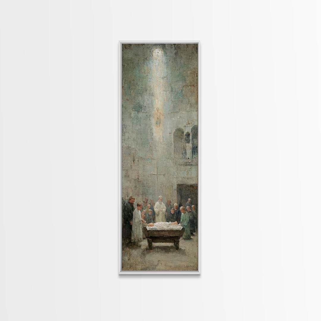 Sanctuary Blessing - Framed Canvas Print - Christian Wall Art - Christian Christmas Art - Jesus Painting - Skinny Art - Christian Art Canva