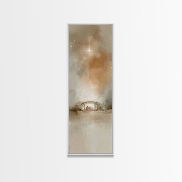 Star Of Bethlehem – Framed Canvas Print – Christian Art Canvas – Christian Christmas Art – Christian Wall Art – Skinny Art – Jesus Painting