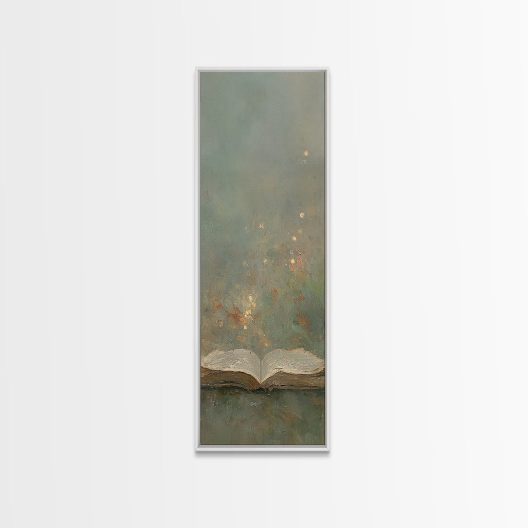Living Word Glow – Framed Canvas Print – Skinny Art – Christian Art Canvas – Christian Wall Art – Christian Art – Christian Gift Ideas