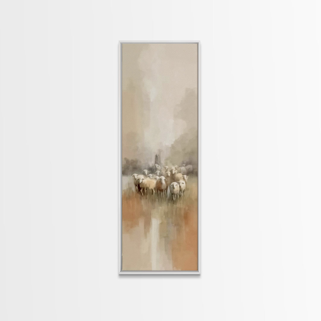 Morning Of Mercy – Framed Canvas Print – Christian Art Canvas – Jesus Painting – Christian Wall Art – Narrow Art – Christian Christmas Art