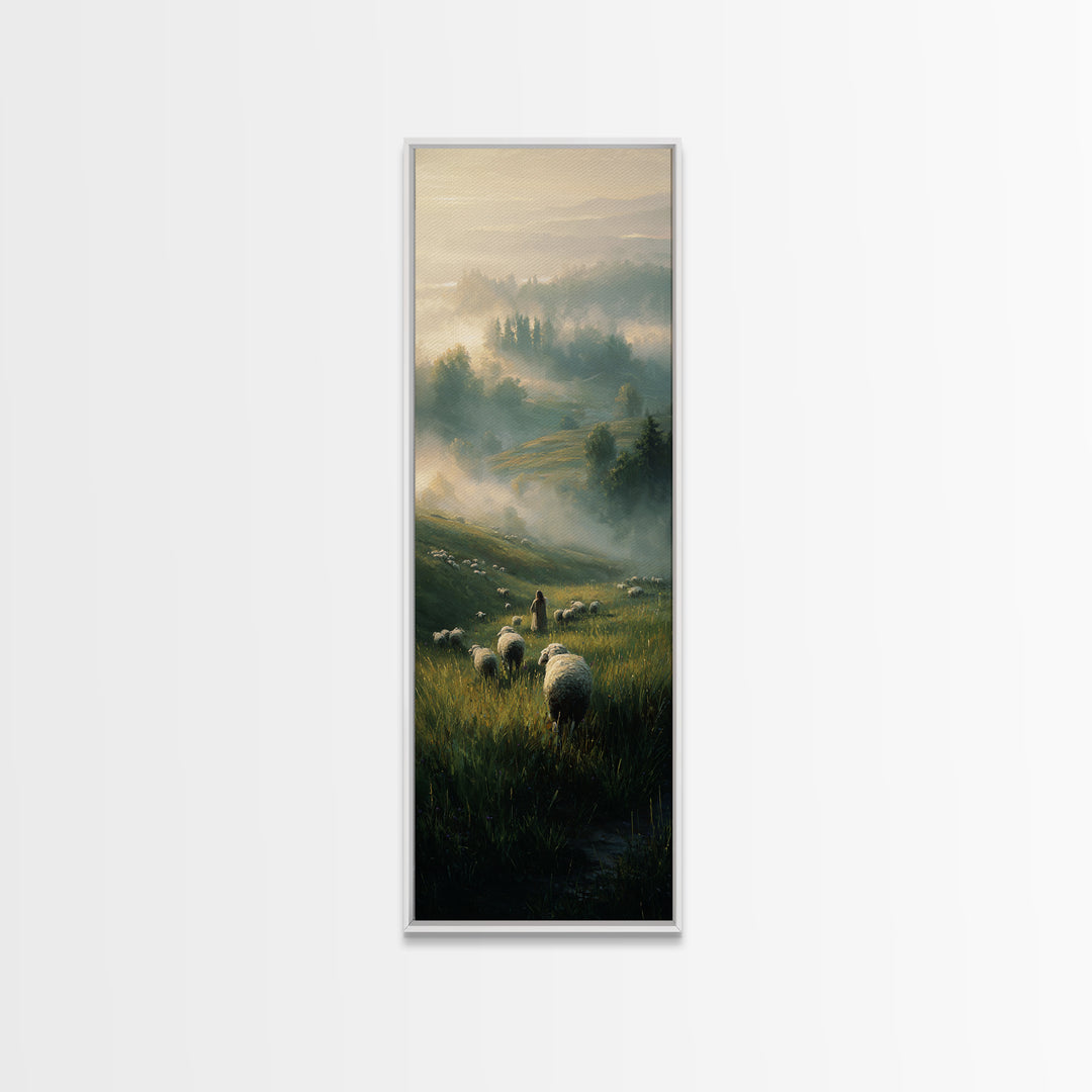 Garden Of Hope – Framed Canvas Print – Christian Art Canvas – Jesus Painting – Christian Wall Art – Tall Skinny Art Print – Christian Chris