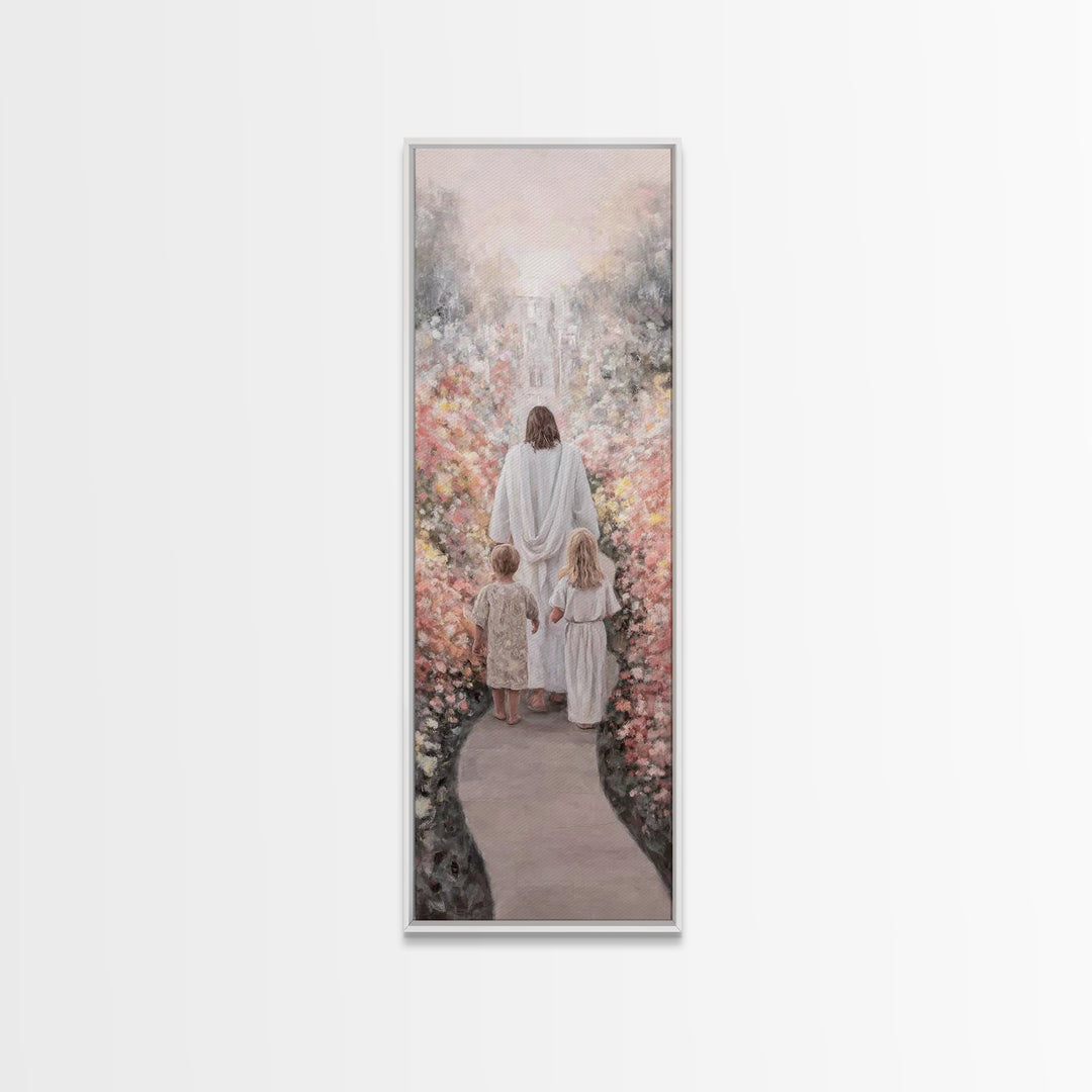 Children Of Light – Framed Canvas Print – Christian Wall Art – Christian Art Canvas – Jesus Painting – Skinny Art – Christian Christmas Art