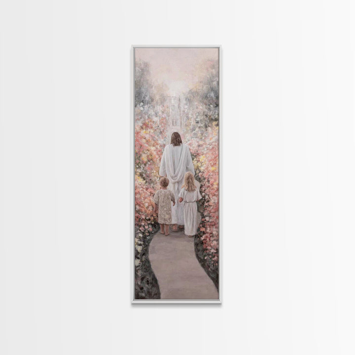 Children Of Light – Framed Canvas Print – Christian Wall Art – Christian Art Canvas – Jesus Painting – Skinny Art – Christian Christmas Art