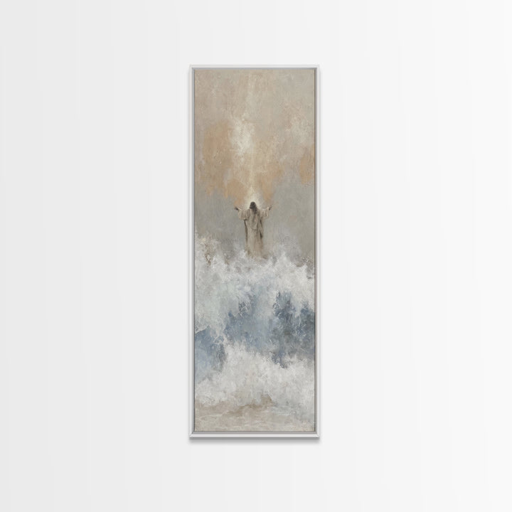 Radiant Messiah – Framed Canvas Print – Narrow Art – Christian Art – Jesus Painting – Christian Canvas – Christmas Wall Art