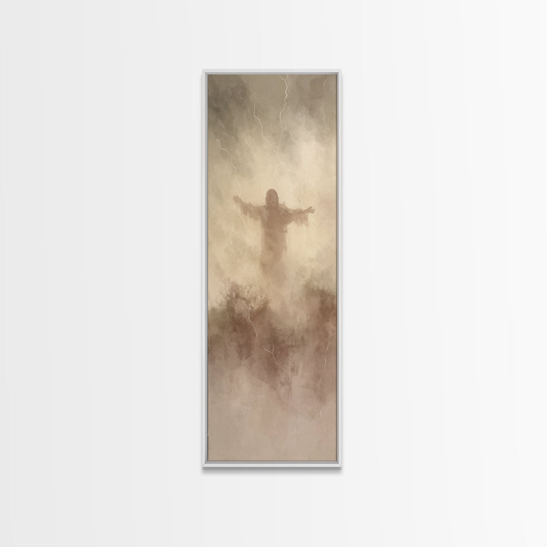 Desert Calm – Framed Canvas Print – Narrow Art – Christian Painting – Jesus Painting – Christian Canvas – Christmas Art