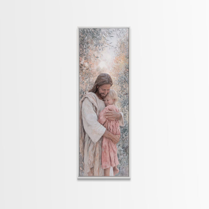 Garden Of Mercy | Framed Canvas Print | Christian Wall Art | Jesus Painting | Christian Art Canvas | Tall Narrow Wall Art | Christian Chris
