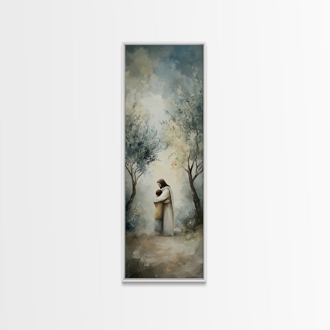 Morning Of Blessing | Framed Canvas Print | Christian Wall Art | Christian Art Canvas | Jesus Painting | Skinny Art | Christian Christmas A