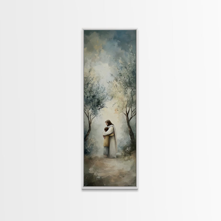 Morning Of Blessing | Framed Canvas Print | Christian Wall Art | Christian Art Canvas | Jesus Painting | Skinny Art | Christian Christmas A