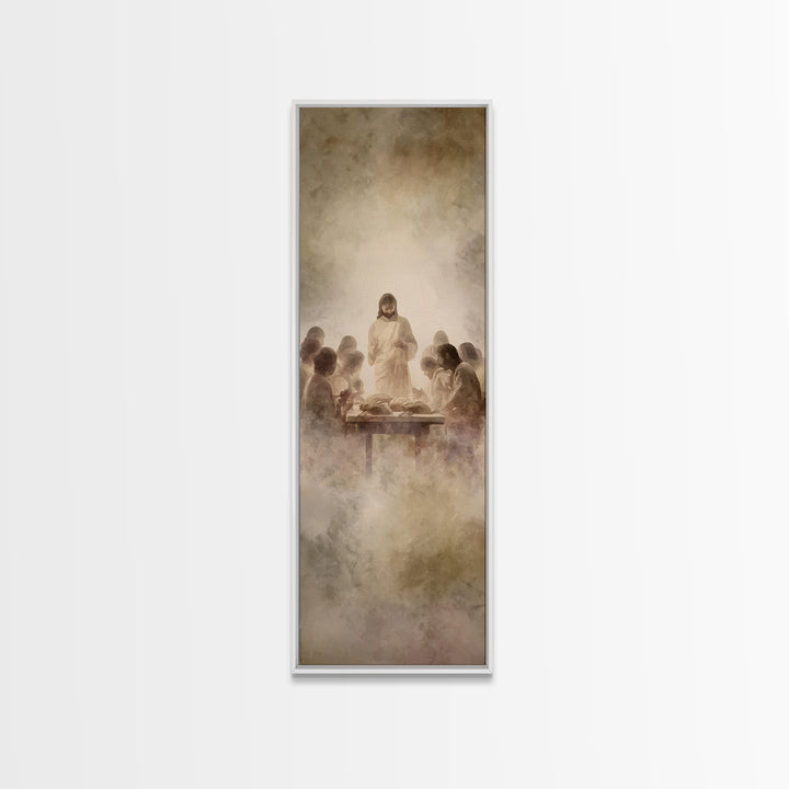 Lantern Of Faith | Framed Canvas Print | Christian Art Canvas | Christian Wall Art | Jesus Painting | Christian Art Print | Skinny Art | Ch