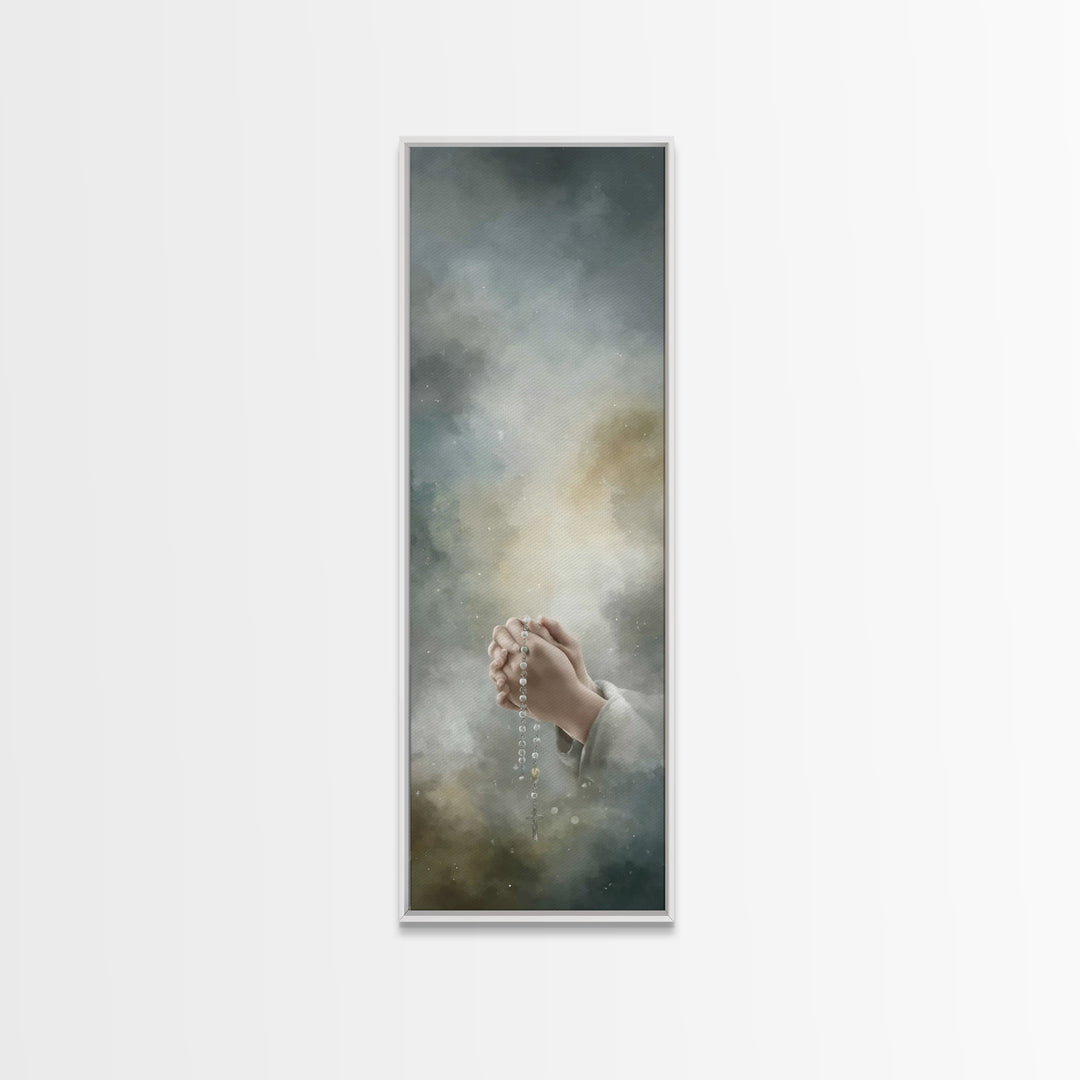 Faithful Reverence – Framed Canvas Print – Christian Wall Art – Christian Art Canvas – Narrow Art – Christian Art – Christian Gift – Christ