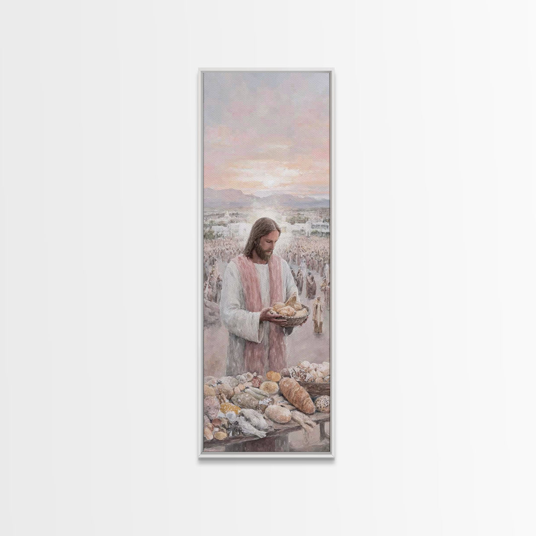 Bread Of Mercy – Framed Canvas Print – Christian Wall Art – Jesus Painting – Christian Art Canvas – Large Christian Painting – Christian De