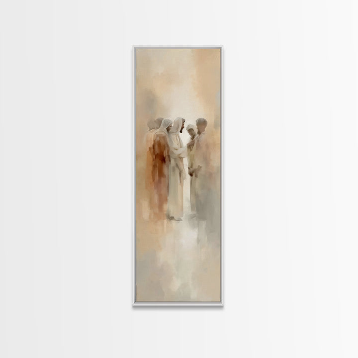 Desert Grace Gathering – Framed Canvas Print – Christian Wall Art – Jesus Painting – Christian Art Canvas – Unique Christian Art – Christia