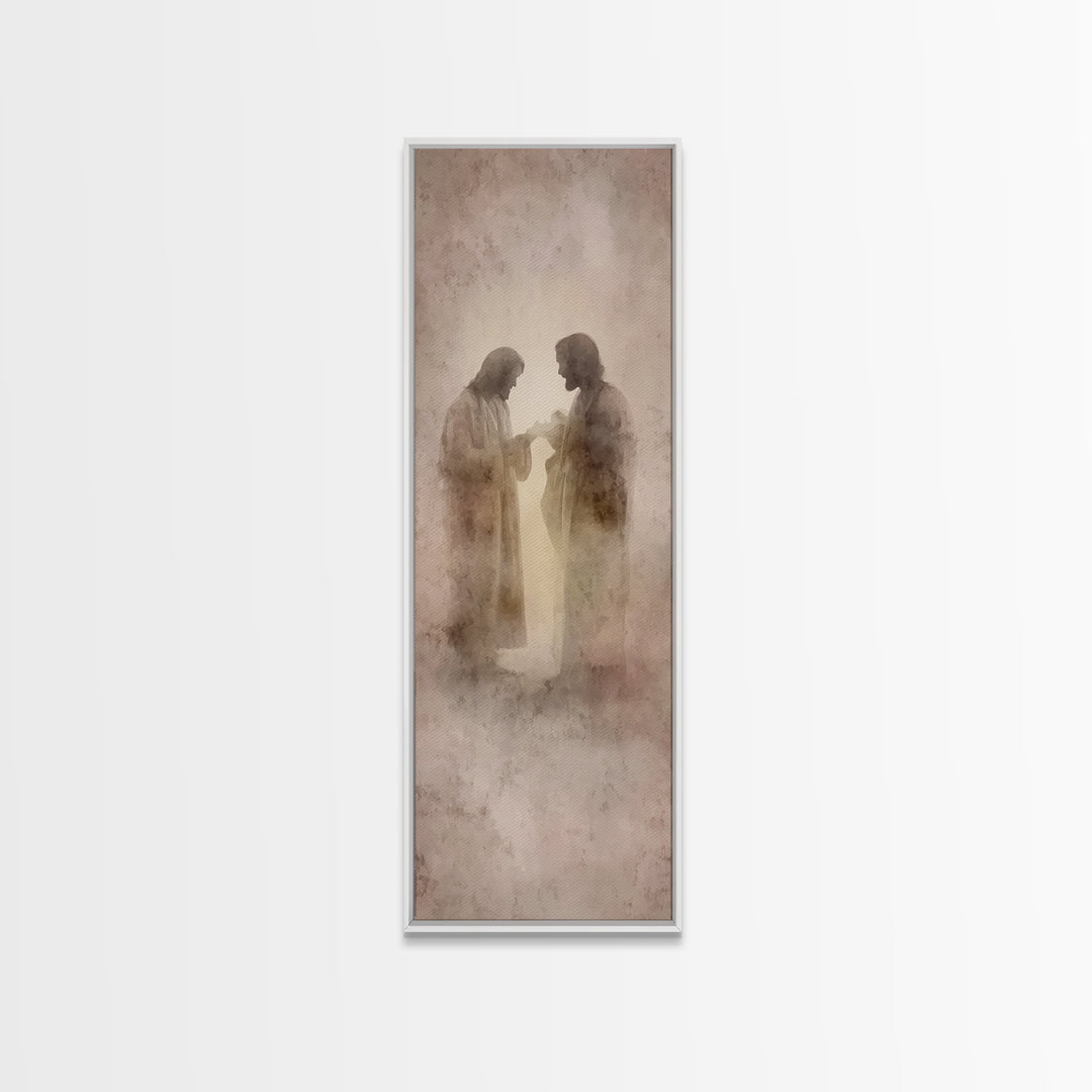 Circle Of Disciples – Framed Canvas Print – Christian Art Canvas – Christian Wall Art – Jesus Painting – Large Christian Painting – Christi