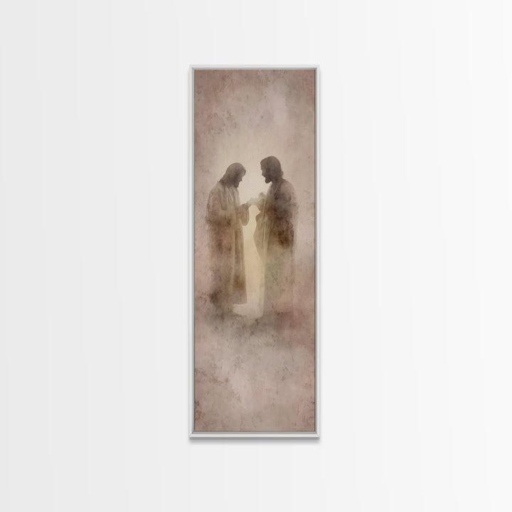 Circle Of Disciples – Framed Canvas Print – Christian Art Canvas – Christian Wall Art – Jesus Painting – Large Christian Painting – Christi
