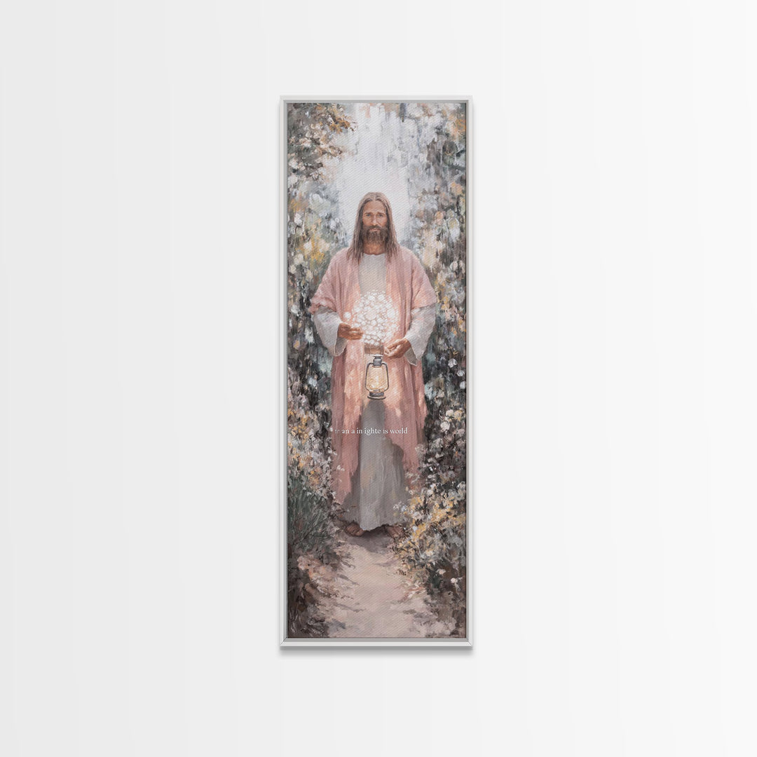 Light Of The Path – Framed Canvas Print – Christian Wall Art – Christian Art Canvas – Jesus Painting – Subtle Christian Art – Christian Dec