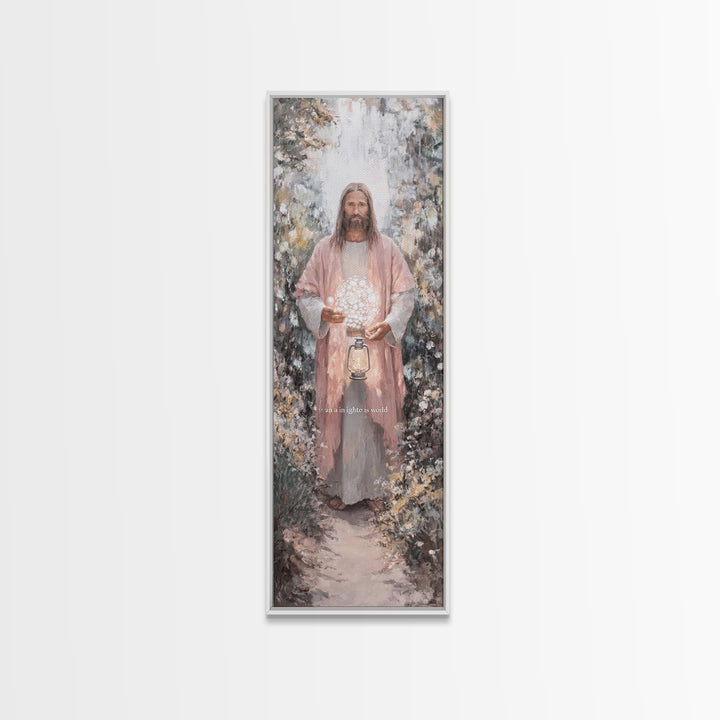 Light Of The Path – Framed Canvas Print – Christian Wall Art – Christian Art Canvas – Jesus Painting – Subtle Christian Art – Christian Dec