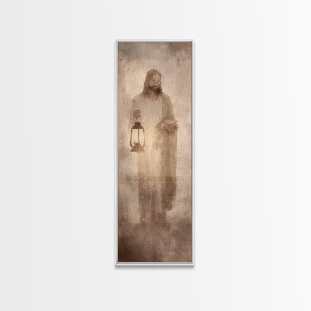 Path Of Grace – Framed Canvas Print – Jesus Painting – Christian Art – Christian Wall Art – Narrow Art – Christmas Art
