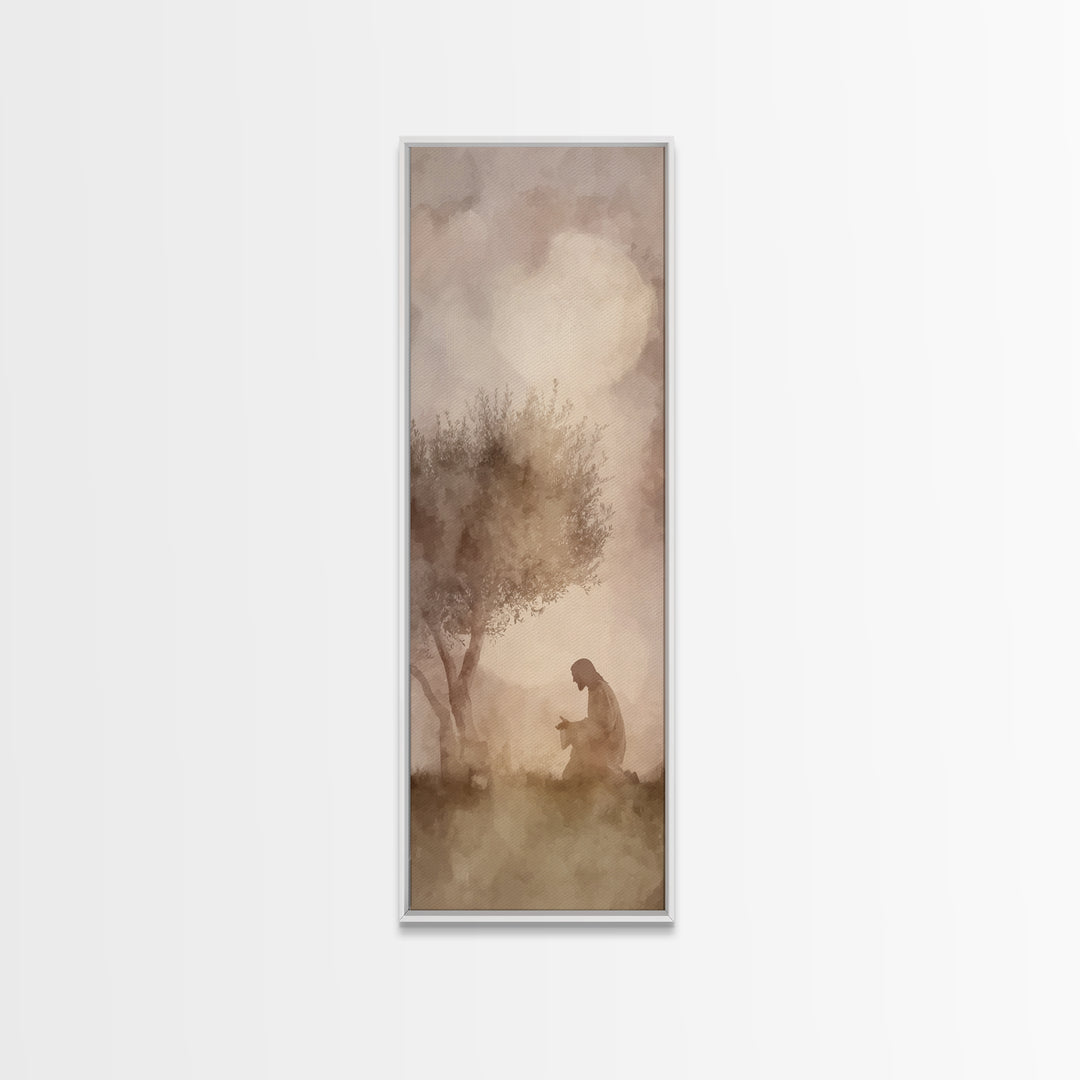 Gentle Dawn Mercy – Framed Canvas Print – Christian Art Canvas – Skinny Art – Christian Wall Art – Jesus Painting