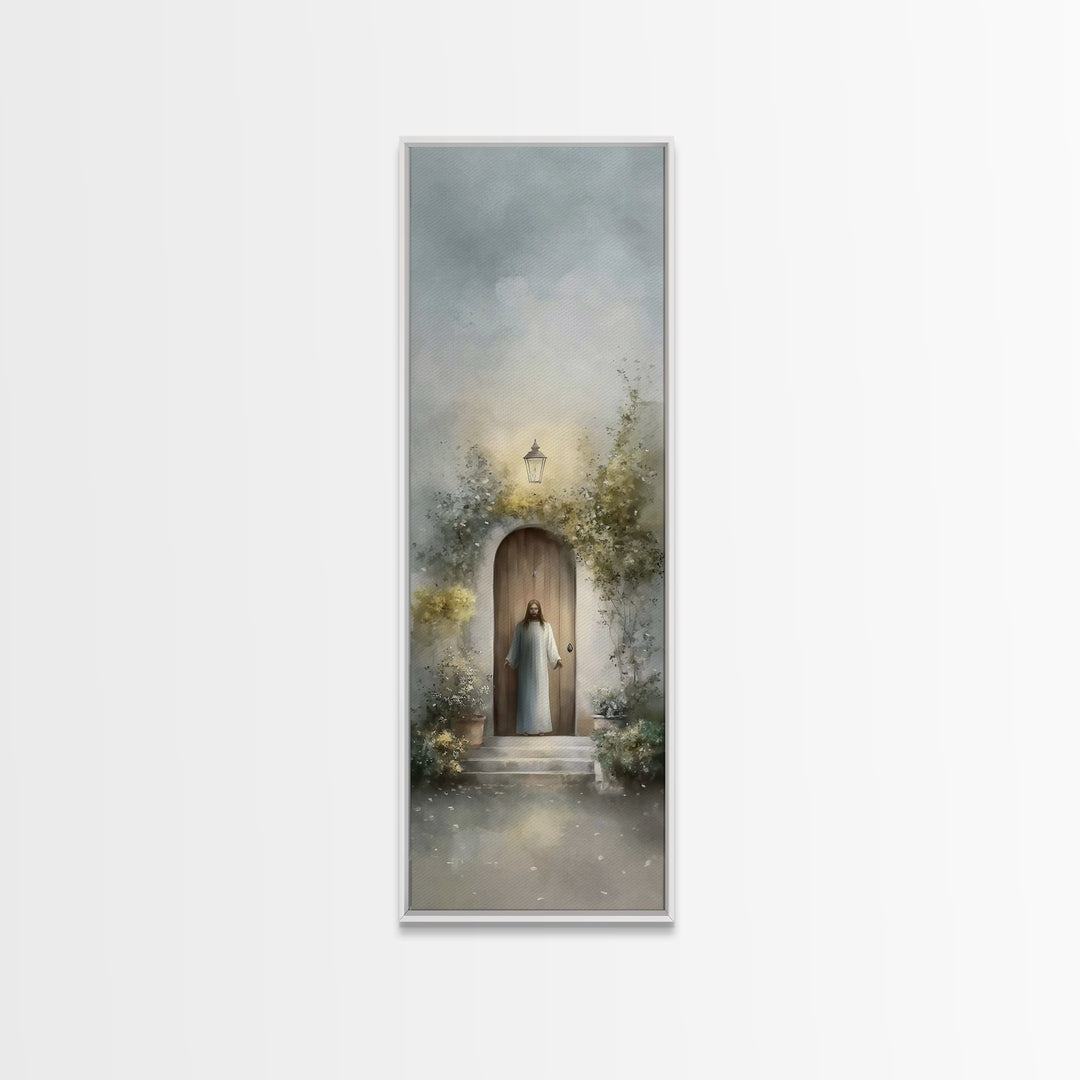 Heaven’s Open Path – Framed Canvas Print – Christian Art Canvas – Jesus Painting – Tall Narrow Wall Art – Christian Wall Art