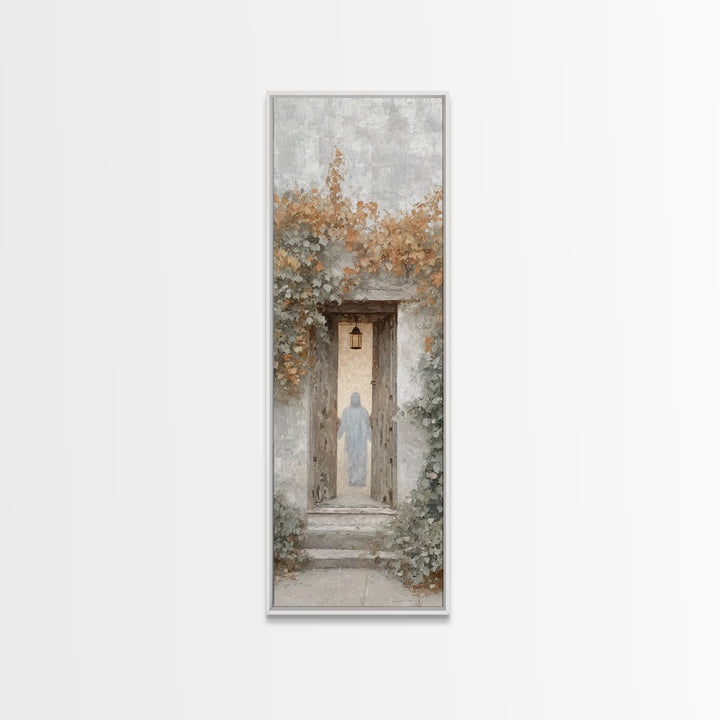 Everlasting Welcome Home – Framed Canvas Print – Christian Art Canvas – Narrow Art – Jesus Painting – Christian Wall Art