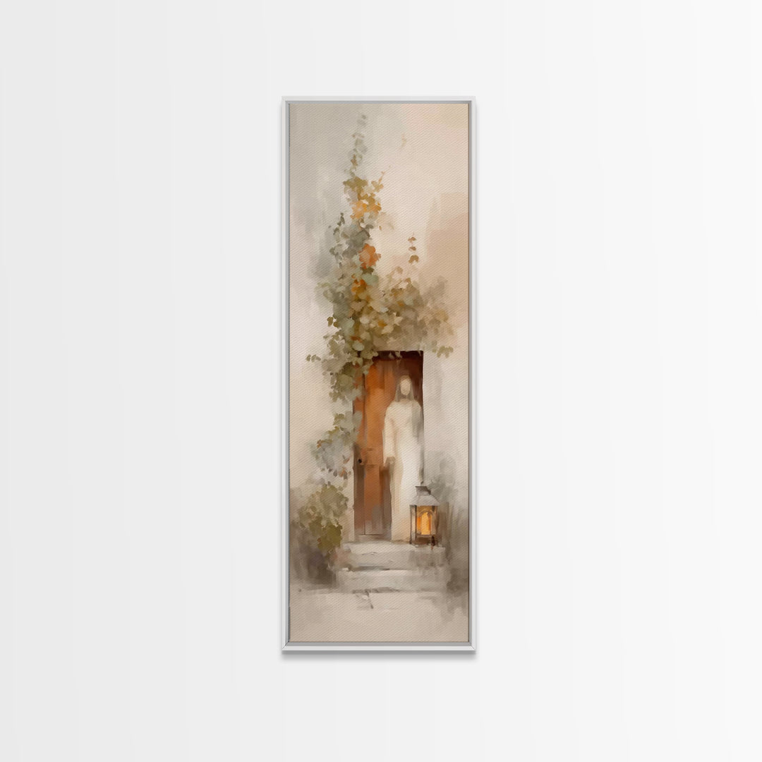 Light Of Mercy – Framed Canvas Print – Skinny Art – Christian Art Canvas – Jesus Painting – Christian Christmas Art